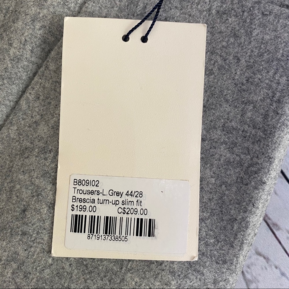 SuitSupply Wool Light Grey Brescia Dress Pants - Picture 3 of 8